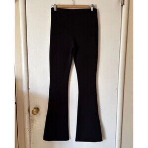 Zara Stretch Flare Split Leg Pants Black Women's Small 26